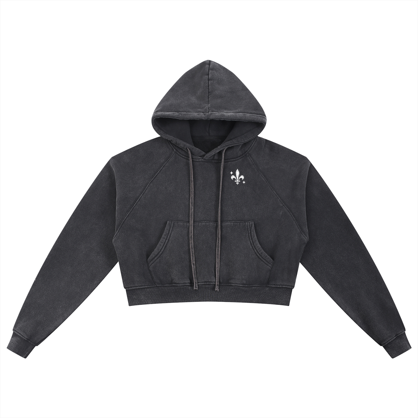 Women’s Snow Washed Cropped Hoodie – Dark Harvest Drop | Ljiljan Atletika