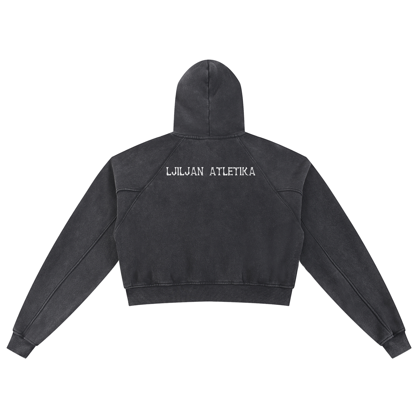 Women’s Snow Washed Cropped Hoodie – Dark Harvest Drop | Ljiljan Atletika