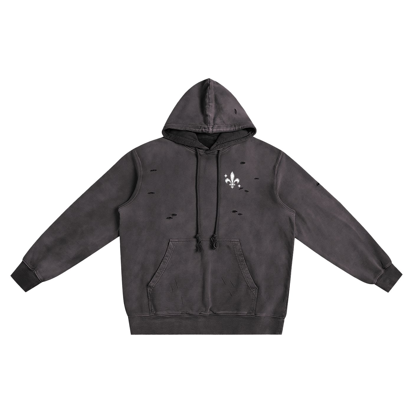 Unisex Distressed Vintage Wash Hoodie – Dark Harvest Drop | Ljiljan Atletika