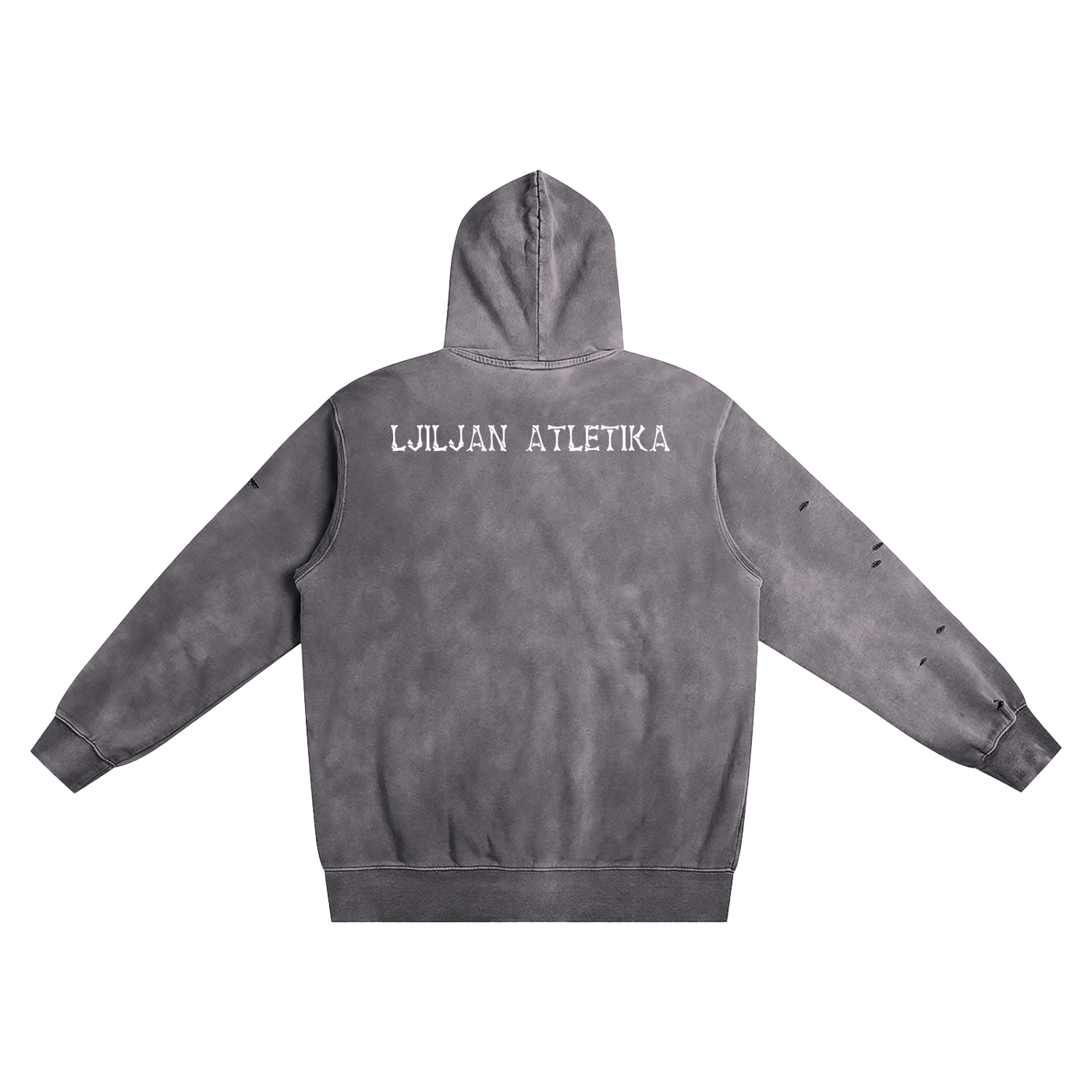 Unisex Distressed Vintage Wash Hoodie – Dark Harvest Drop | Ljiljan Atletika