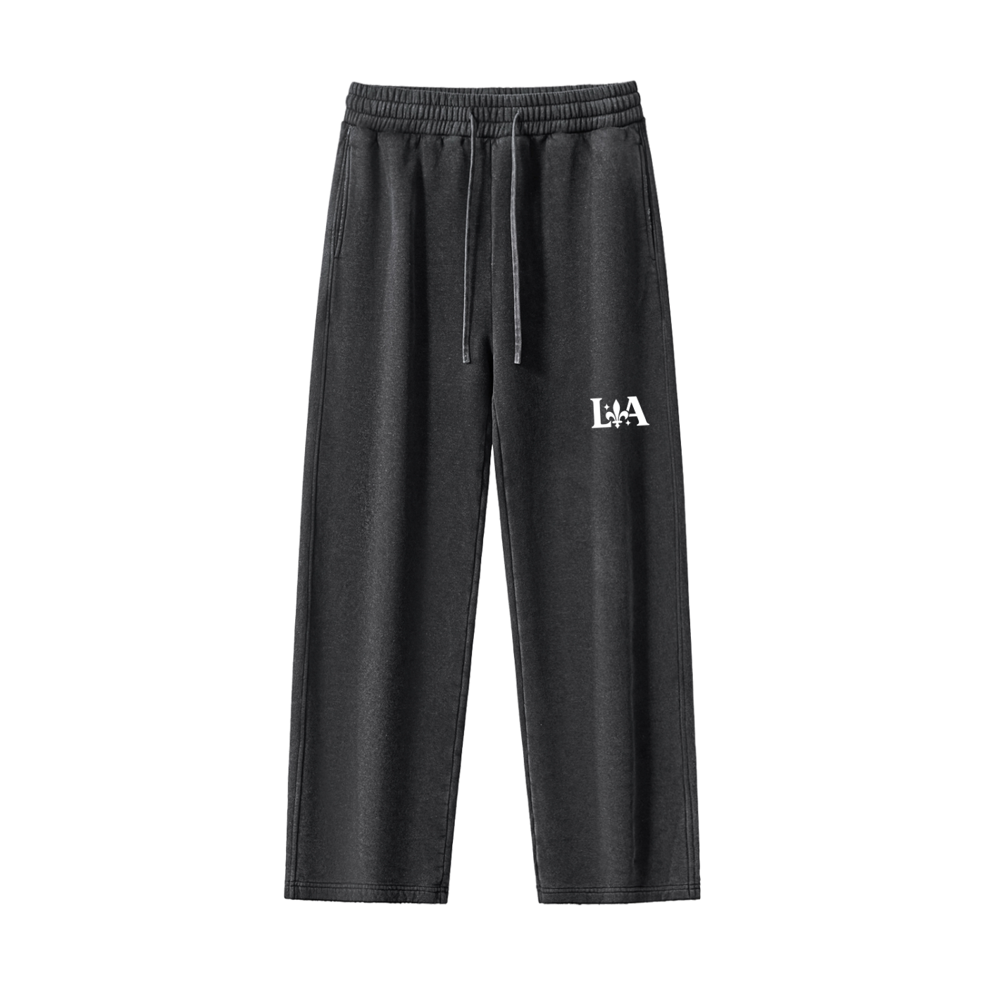 Unisex Frayed Enzyme Washed Fleece Sweatpants | Ljiljan Atletika