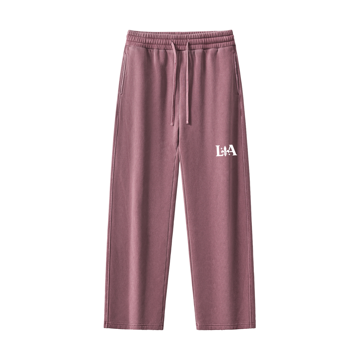 Unisex Frayed Enzyme Washed Fleece Sweatpants | Ljiljan Atletika
