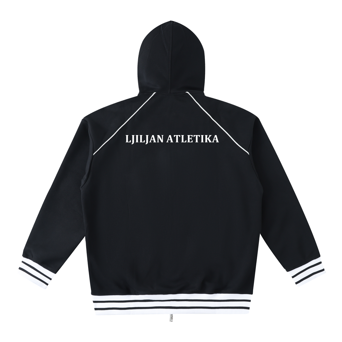 Unisex Striped Trim Zip-Up Hoodie (Multi-Color) | Ljiljan Atletika