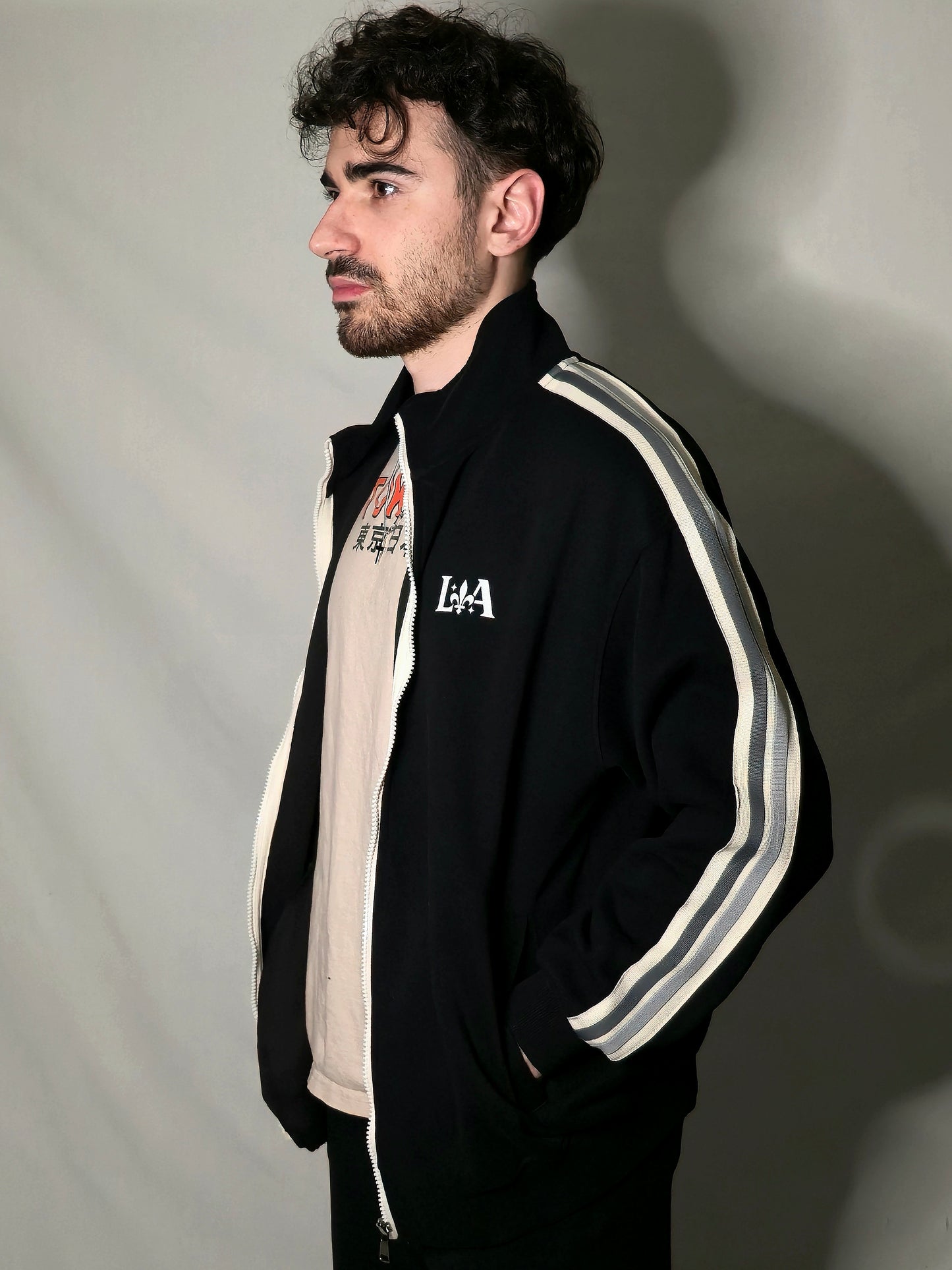 Unisex Side-Stripe Stand Collar Jacket (Multi-Color) | Ljiljan Atletika