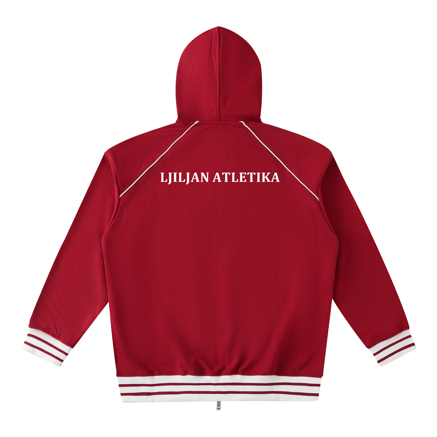 Unisex Striped Trim Zip-Up Hoodie (Multi-Color) | Ljiljan Atletika