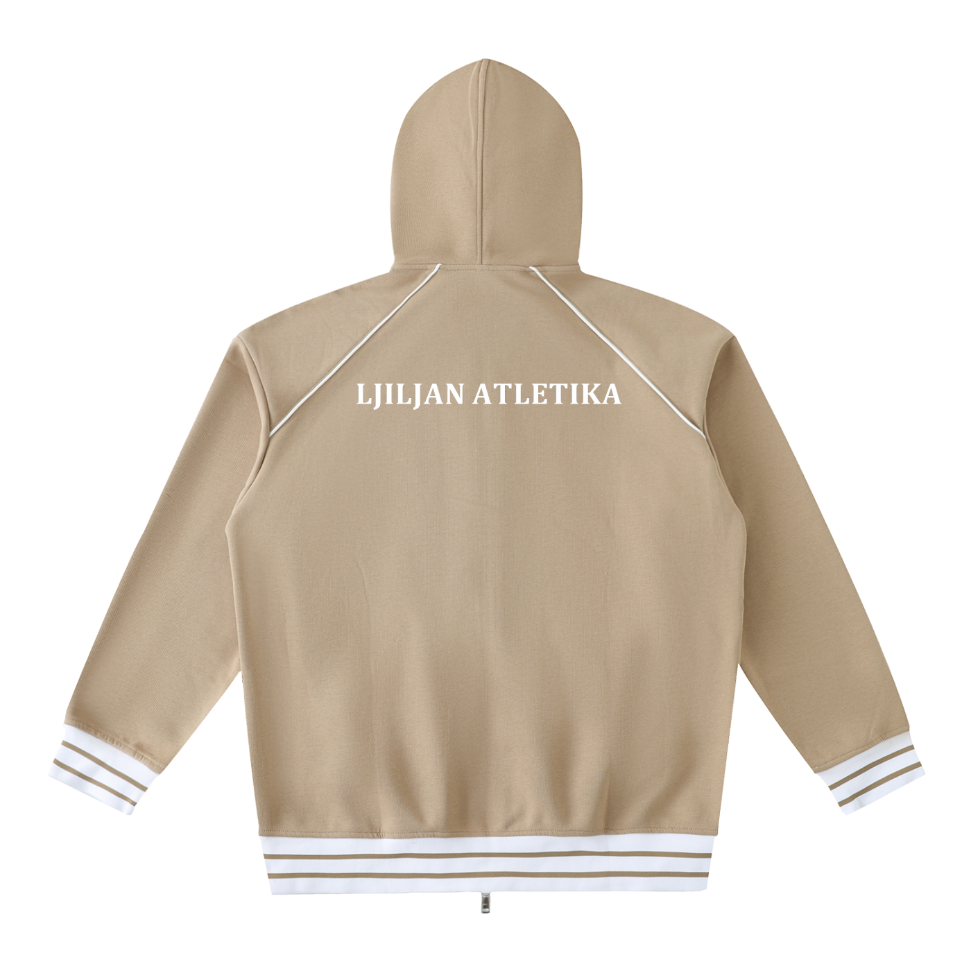 Unisex Striped Trim Zip-Up Hoodie (Multi-Color) | Ljiljan Atletika